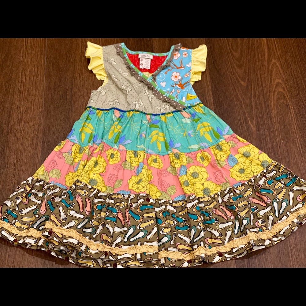Matilda Jane Girls Ruffled sleeveless Dress SZ 6
